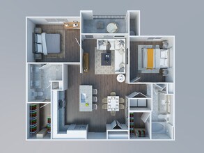 2 Bed 2 Bath 146 floor plan